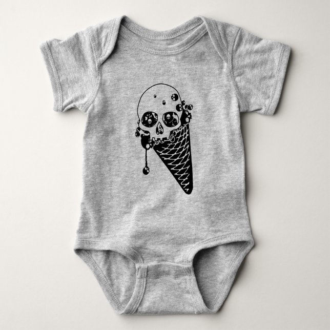 Evil Ice Cream Cone Baby Bodysuit (Front)