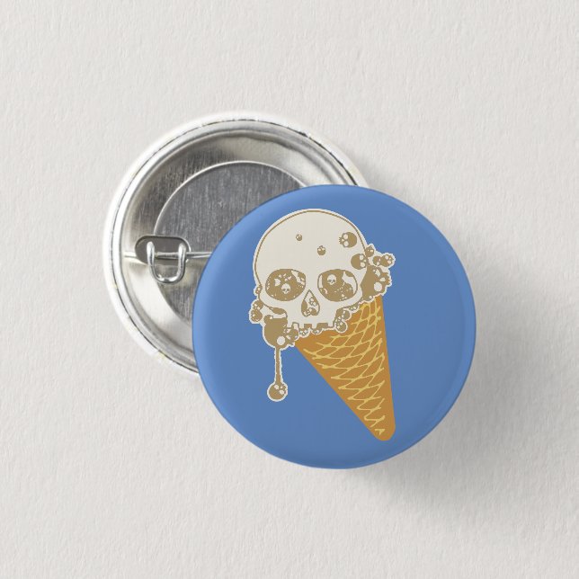 Evil Ice Cream Cone Button (Front & Back)
