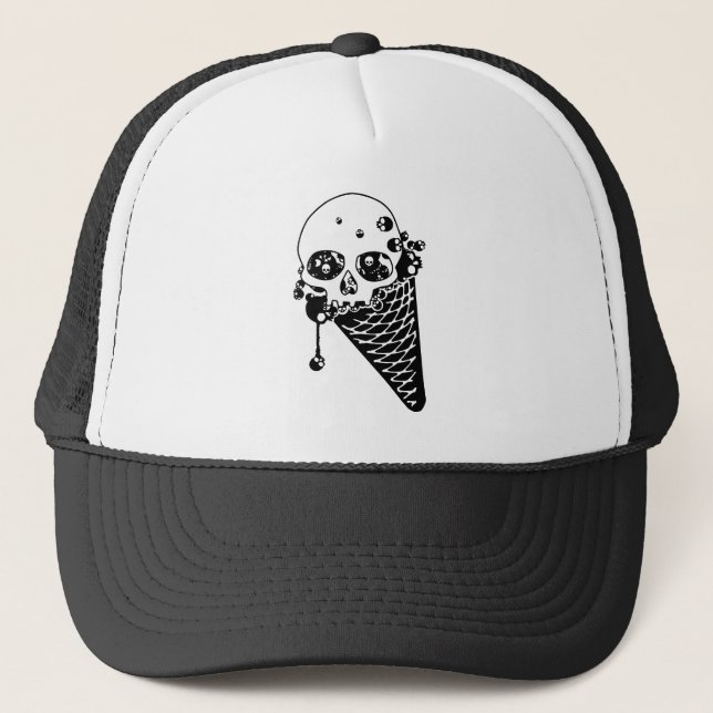 Evil Ice Cream Cone Trucker Hat (Front)