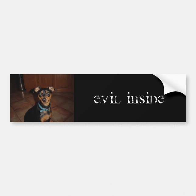 Evil Inside Bumper Sticker (Front)