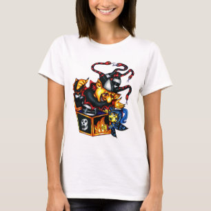 Evil Jack In the Box and fairy Goth Fantasy art T-Shirt
