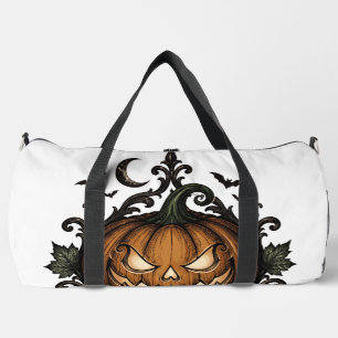 Evil Jack O Lantern Gothic Halloween Pumpkin Duffle Bag