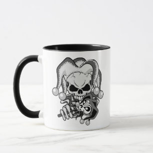 Evil Jester Skull Mug