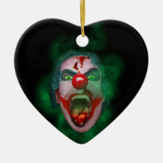 Evil Joker Clown Face Ceramic Tree Decoration