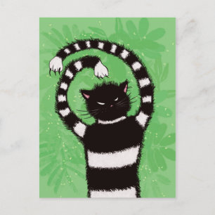 Evil Kitty Nature Cat Lover Postcard
