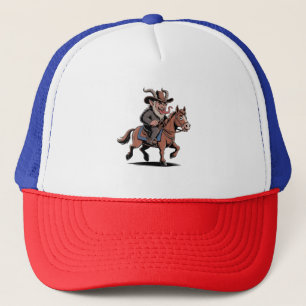 EVIL Krampus Christmas Cowboy Horse Western Xmas Trucker Hat