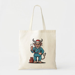 Evil Krampus Nurse Scrubs Nursing Christmas  Tote Bag