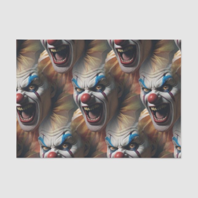 Evil laughing clown tissue paper (Front)