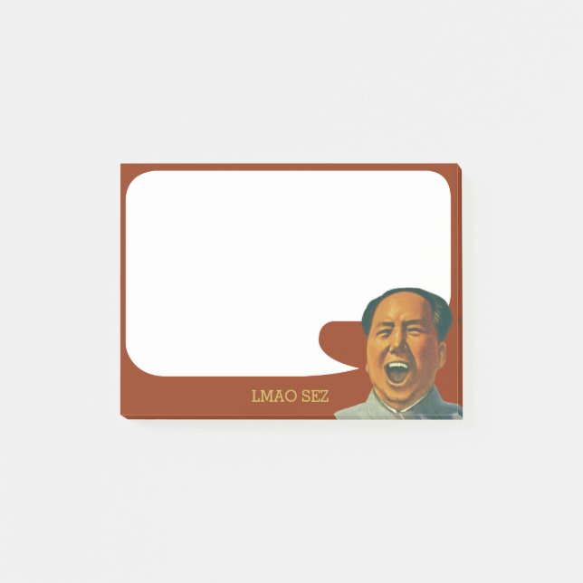 Evil Laughing Mao Post It Notes (Front)