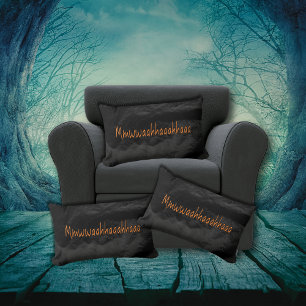 Evil Laughter Mmwwaahhaaahhaaa Halloween Lumbar Cushion