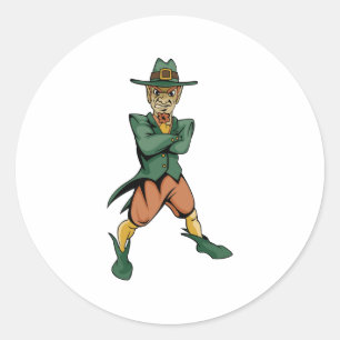 Evil Leprechaun Classic Round Sticker