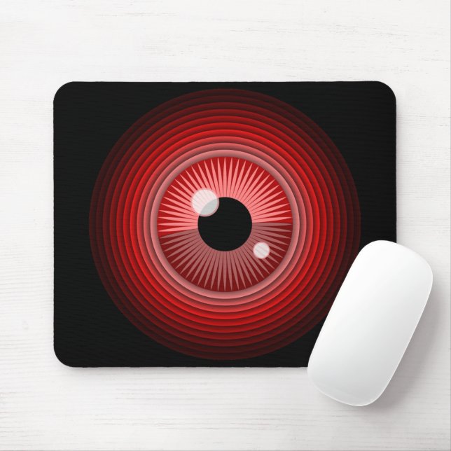 Evil Magic Black Red Eye of the Devil Mouse Mat (With Mouse)