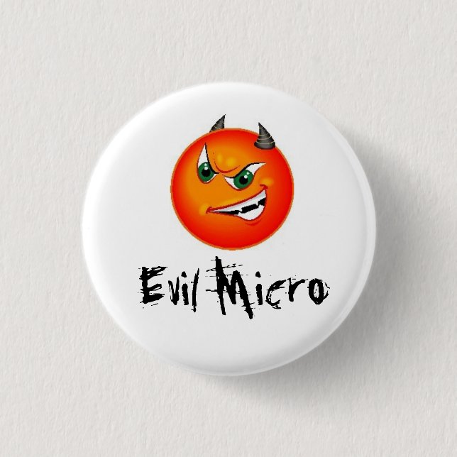 Evil Micro Geocaching Swag Pin (Front)