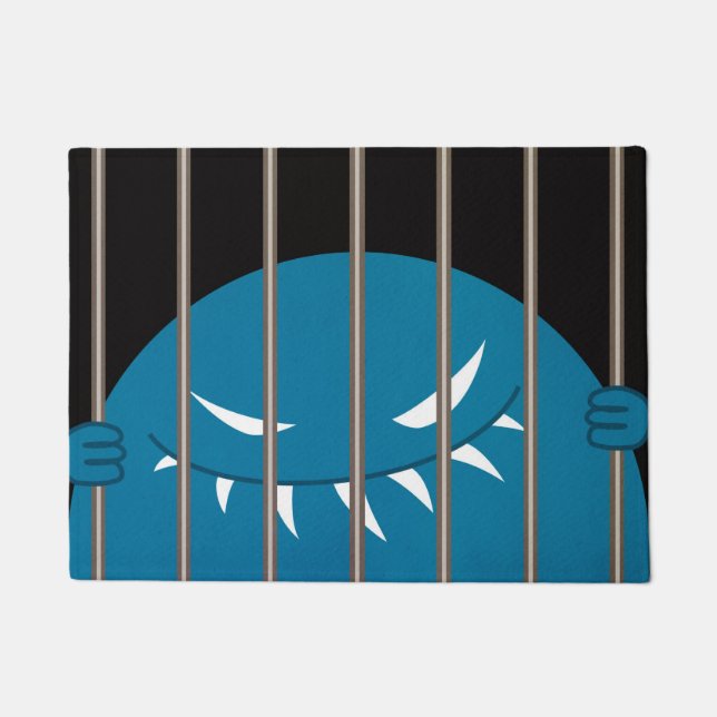 Evil Monster Character Kingpin Jailed Gothic Doormat (Front)