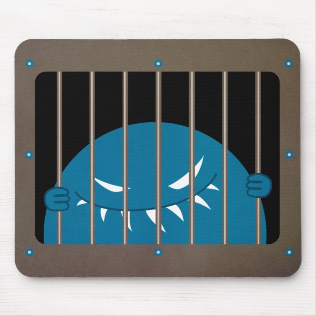 Evil Monster Character Kingpin Jailed Gothic Mouse Mat (Front)