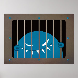 Evil monster horror art poster