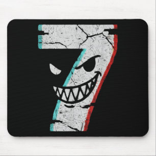 Evil Number 7 Shirt - 7 Ate 9 Joke 67 Meme Hallowe Mouse Mat