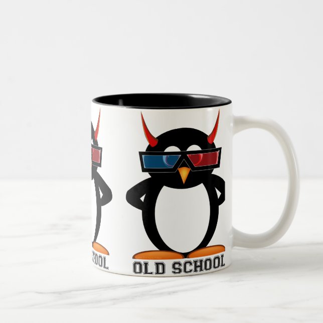 Evil Penguin™ Old School 3D Mug (Right)