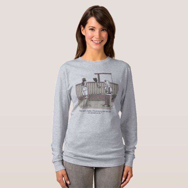 Evil Perm women grey long sleeve shirt (Front Full)