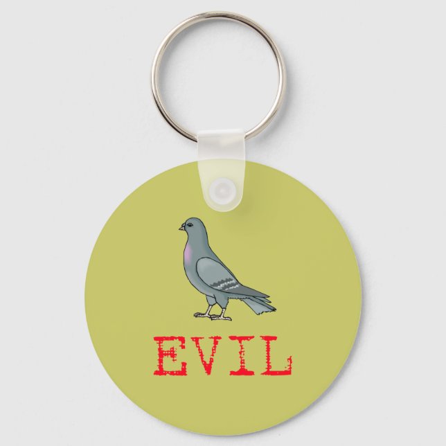 Evil Pigeon Key Ring (Front)