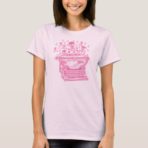 Evil Pink Typewriter T-Shirt