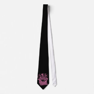 Evil Pink Typewriter Tie