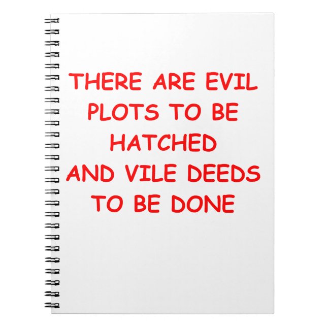 evil plot notebook (Front)