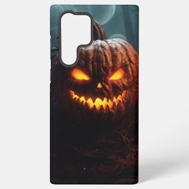 Evil Pumpkin Samsung Galaxy S22 Ultra Case (Back)