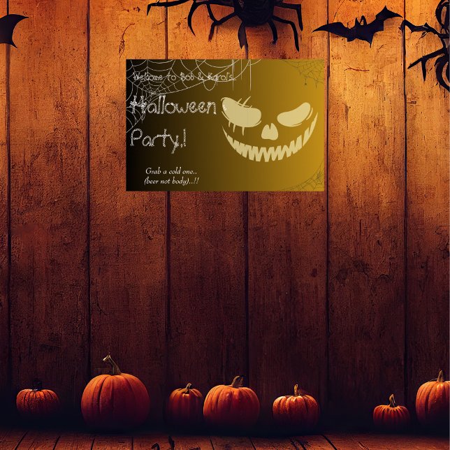 Evil Pumpkin Smile Halloween Party Poster (Evil Pumpkin Smile Halloween Party Poster)