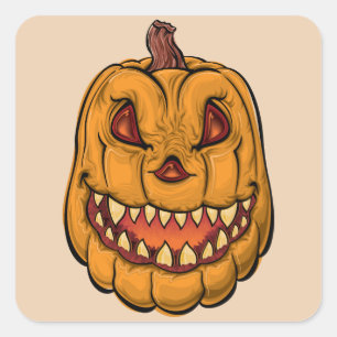 evil pumpkin stickers