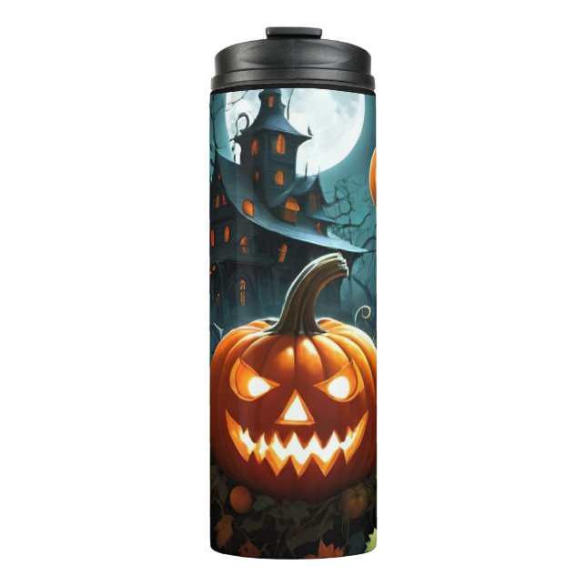 Evil pumpkin  thermal tumbler (Front)