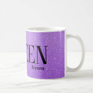 Evil Queen Purple Glitter Glam Coffee Mug