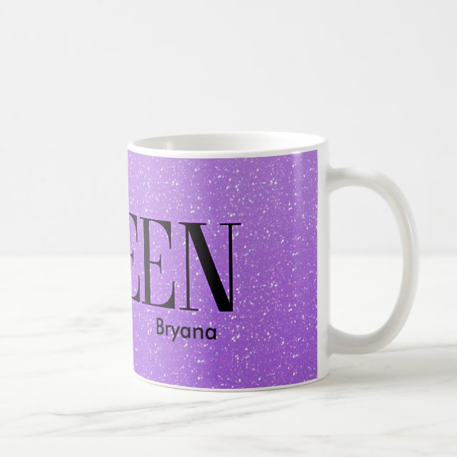Evil Queen Purple Glitter Glam Coffee Mug (Right)
