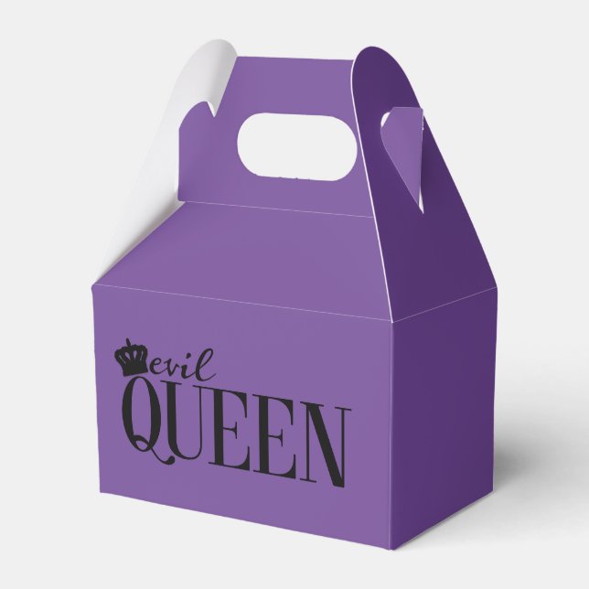EVIL QUEEN Purple Princess Party Favour Boxes (Front Side)