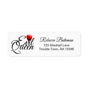 Evil Queen Small Apple Funny Address Label
