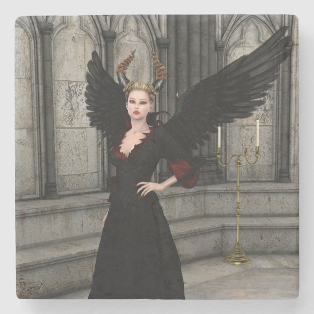 Evil Queen Stone Coaster (Front)
