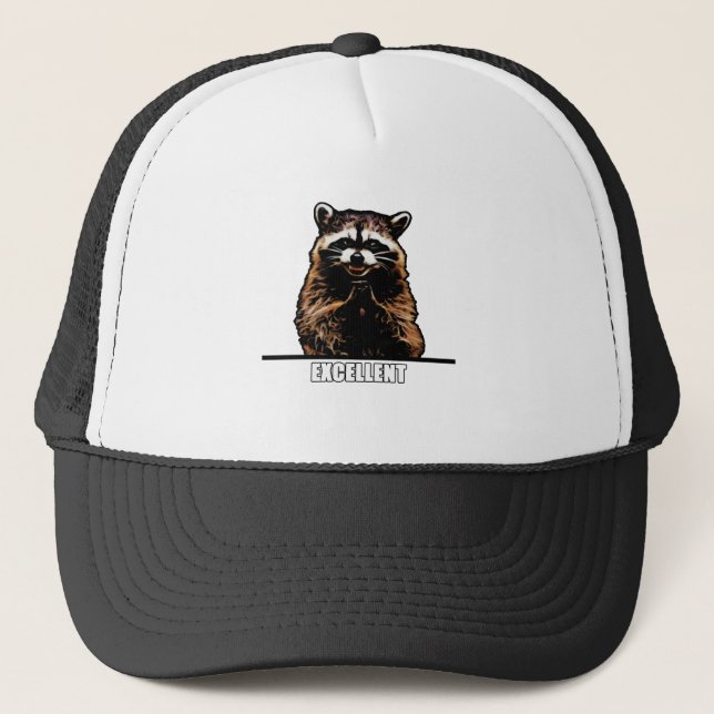 Evil Raccoon Trucker Hat (Front)