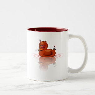 Evil Rubber Duck Two-Tone Coffee Mug