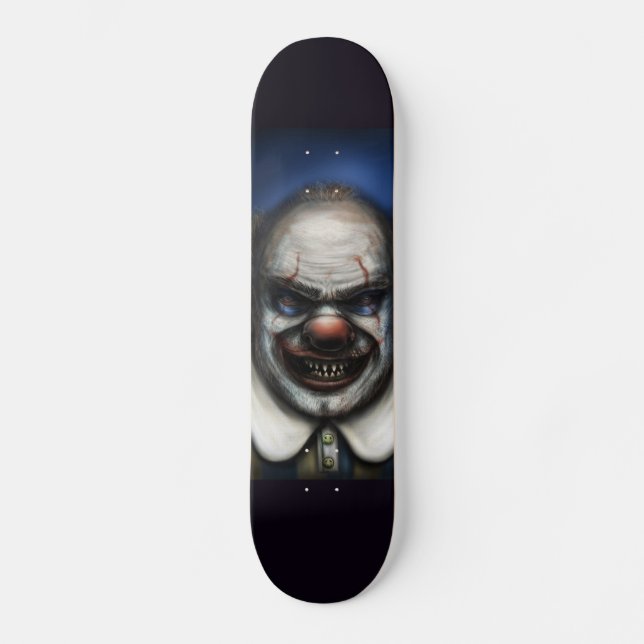 EVIL SCARY CLOWN ART Skateboard (Front)