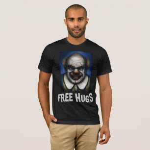 EVIL SCARY CLOWN FREE HUGS HALLOWEEN T-SHIRTS