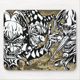 Evil, Scary Clowns Mouse Mat