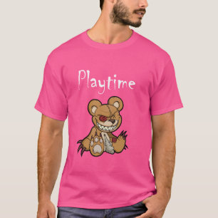 Evil Scary Teddy Bear Playtime Cute Halloween Tedd T-Shirt