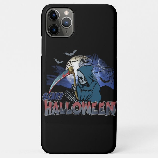 Evil Skeleton In Scary Dark Night Halloween Case-Mate iPhone Case (Back)