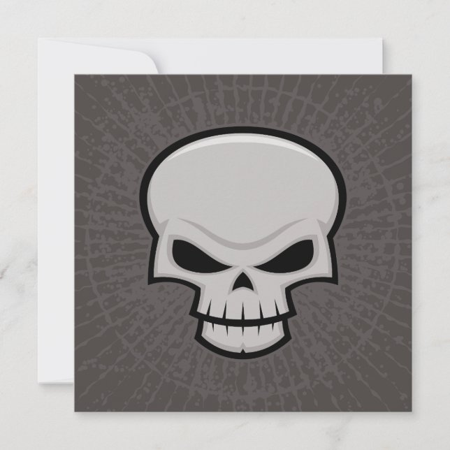Evil Skull Design Holiday Card (Front)