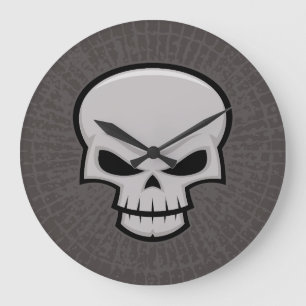 Evil Skull Design Large Clock