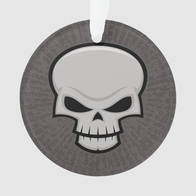 Evil Skull Design Ornament (Front)
