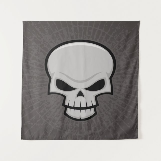 Evil Skull Design Tapestry (Front)