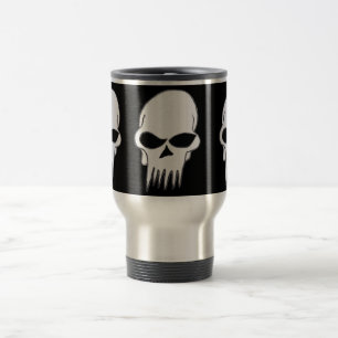 Evil skull travel mug