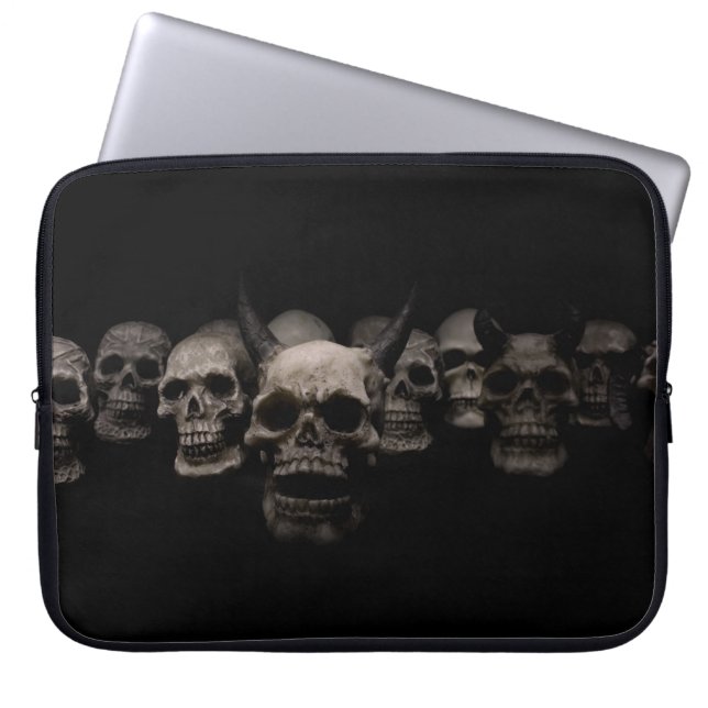 Evil Skulls Laptop Sleeve (Front)