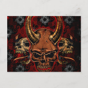 Evil Skulls Postcard